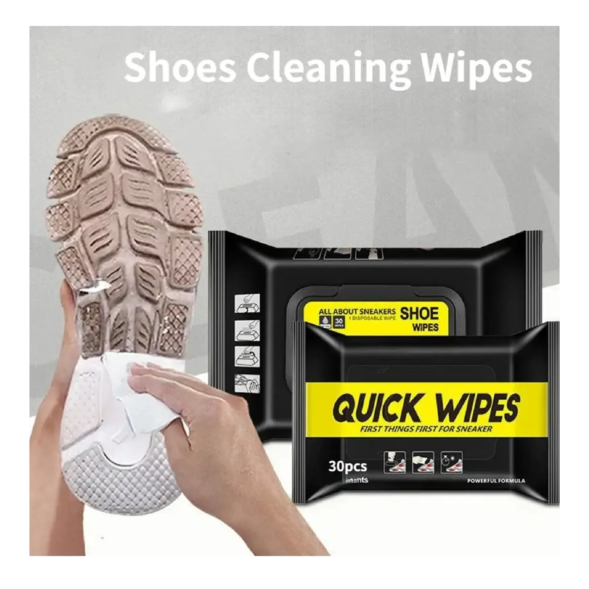 30pcs/set Shoe Wipes - Disposable Sneaker Cleaner Wipes