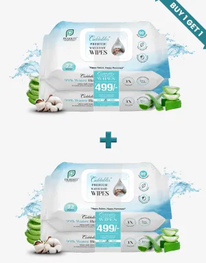 99% Pure Water Wipes Pack | Buy 1 Get 1 Pack | 72 Wipes/ per Pack| Free Shipping