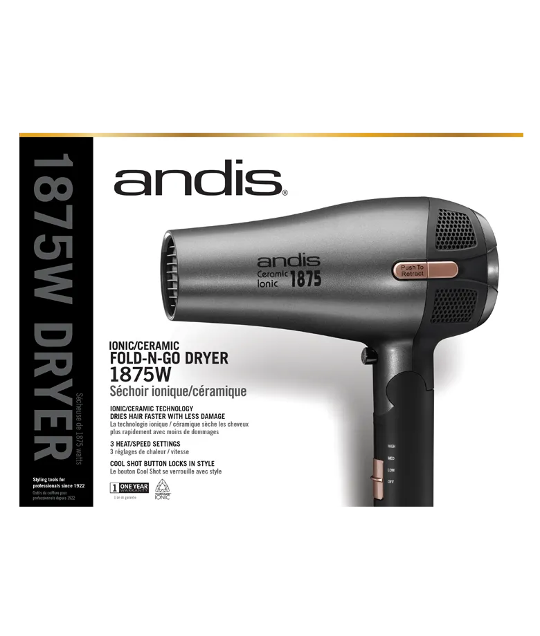 Andis Fold-n-Go Ionic Dryer 1875W