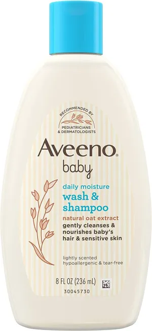 Aveeno Baby Wash & Shampoo for Hair & Body, Tear-Free, Fresh, 8 Oz - 38137003665