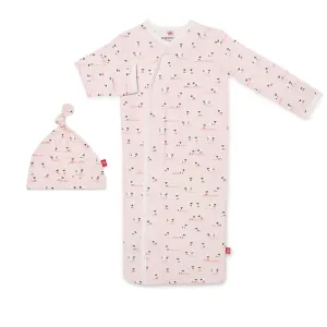 Baa Baa Baby Pink Gown & Hat Set