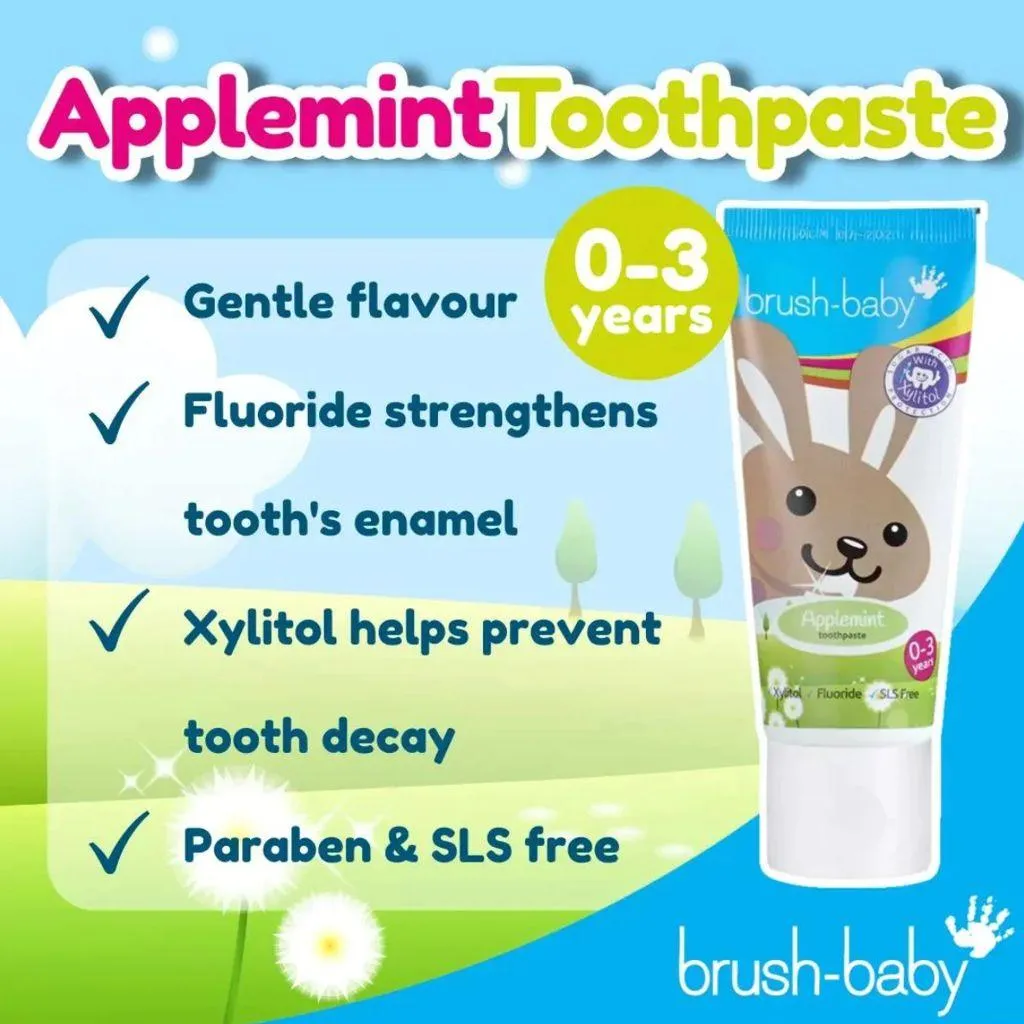 Brush-Baby Baby & Toddler Toothpaste with Xylitol 12ml (0m to 3y)