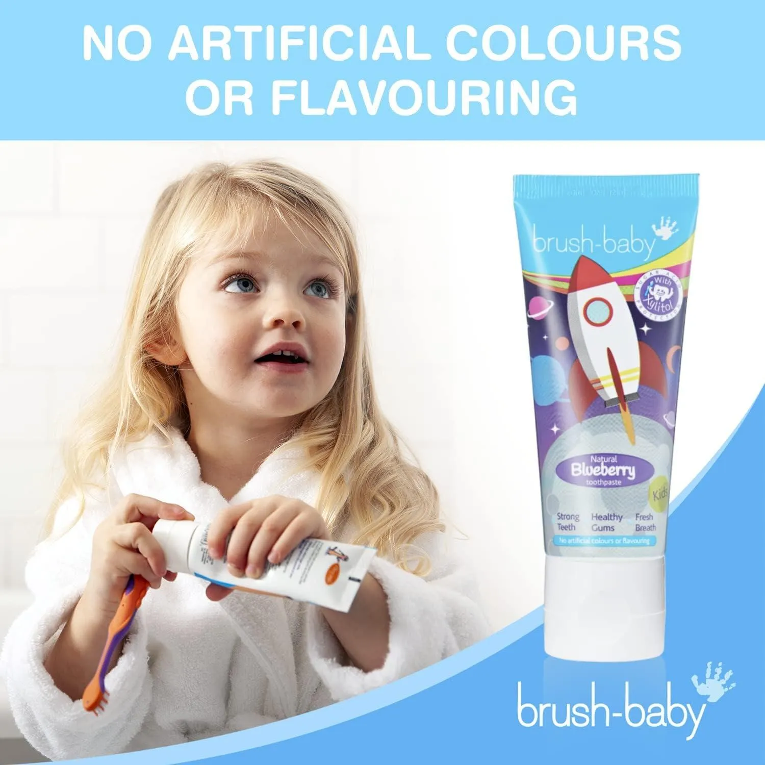 Brush-Baby Baby & Toddler Toothpaste with Xylitol 50ml (0m to 3y)