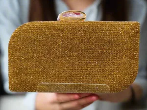 Dark Golden Fancy Clutch for women