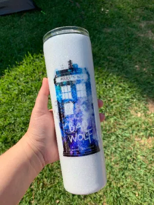 Doctor Who Glittered Tumbler