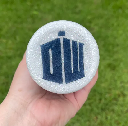 Doctor Who Glittered Tumbler