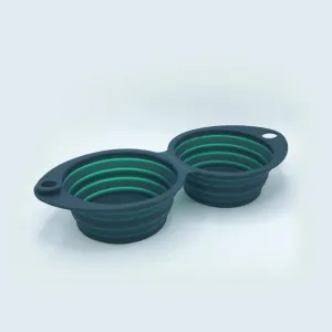 double travel bowl - green