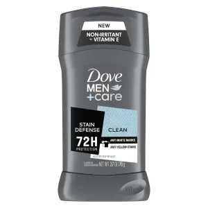 Dove Men Care Stain Defense Long Lasting Antiperspirant Deodorant Stick, Clean, 2.7 oz