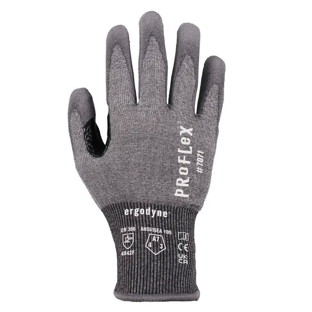 Ergodyne 18062 #7071 12-pair S Gray ANSI A7 PU Coated CR Gloves