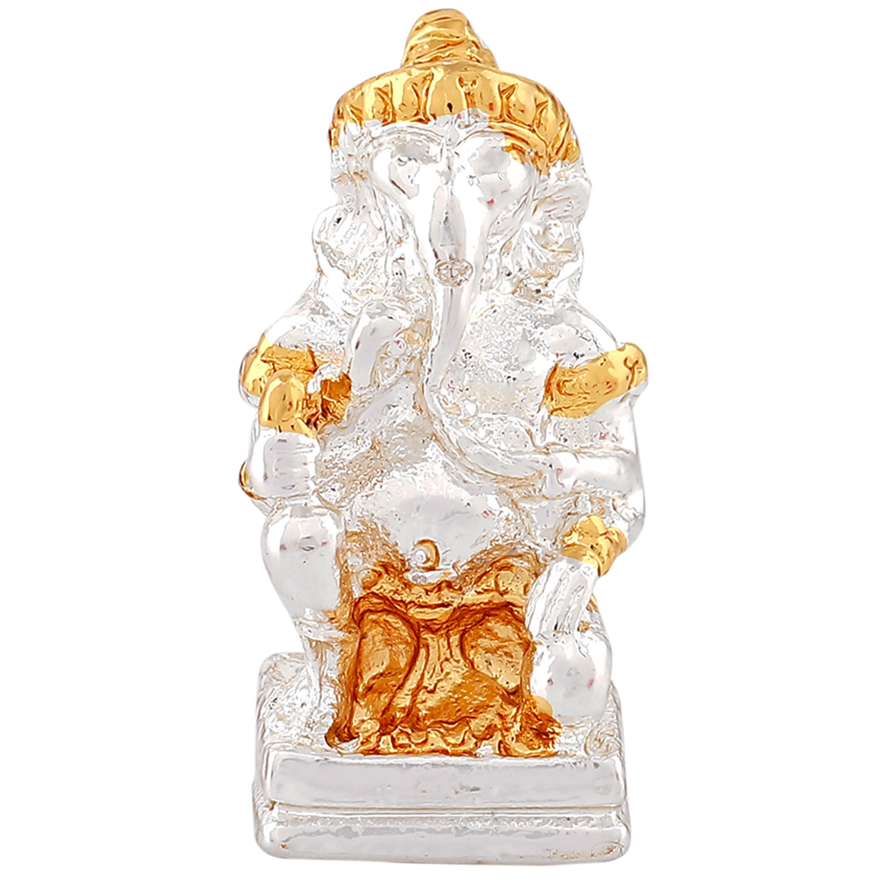 Estele Gold & Rhodium Plated Divine Ganesh Idol