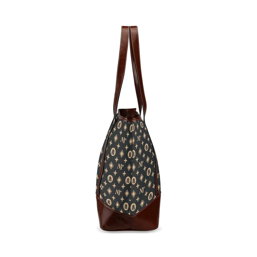 Fancy NT Black Tote Handbag