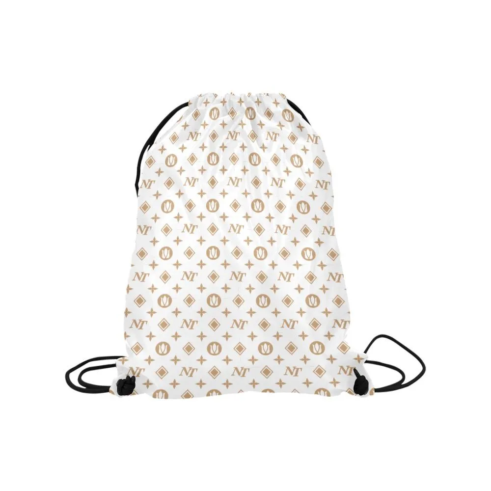 Fancy NT White Medium Drawstring Bag Model 1604 (Twin Sides) 13.8"(W) * 18.1"(H)