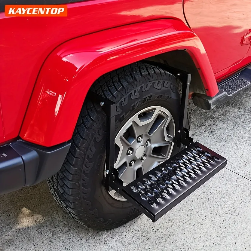 Folding Tire Step Portable Wheel Step Adjustable Height And Width Non-Slip For Truck SUV Pickup Max 350 Pounds