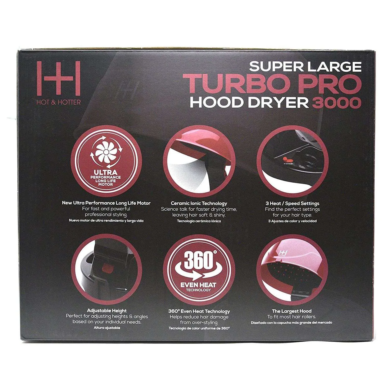 Hot & Hotter Super Large Turbo Pro Hood Dryer 3000