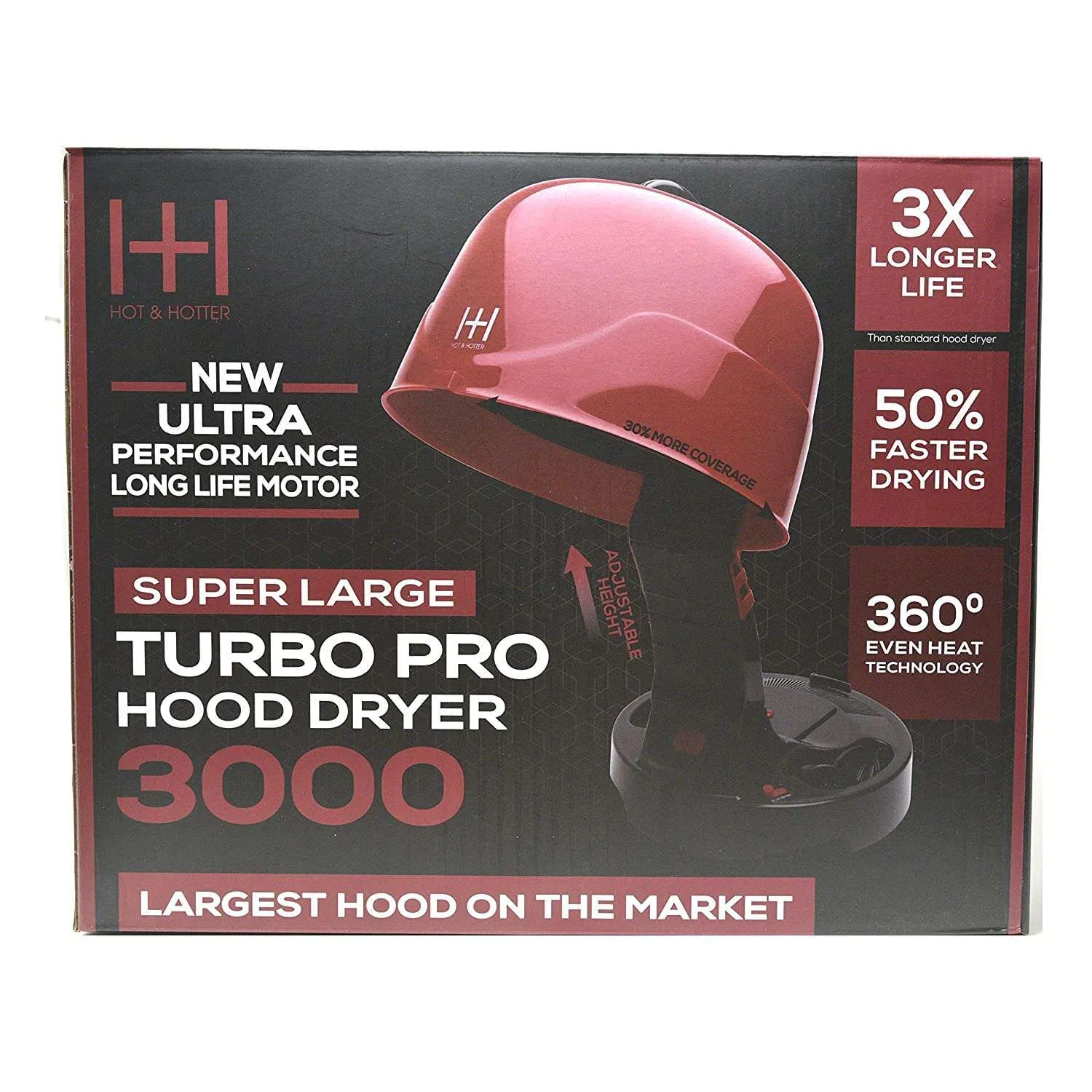 Hot & Hotter Super Large Turbo Pro Hood Dryer 3000