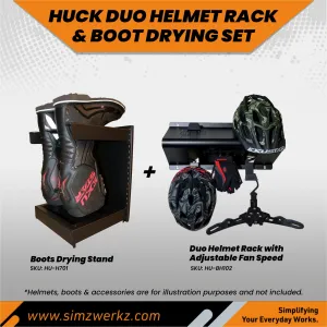 HUCK Duo Helmet Rack & Boot Drying Set