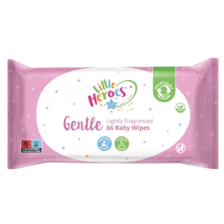 Little Heroes Gentle Lightly-Fragranced Baby Wipes, Pack of 66