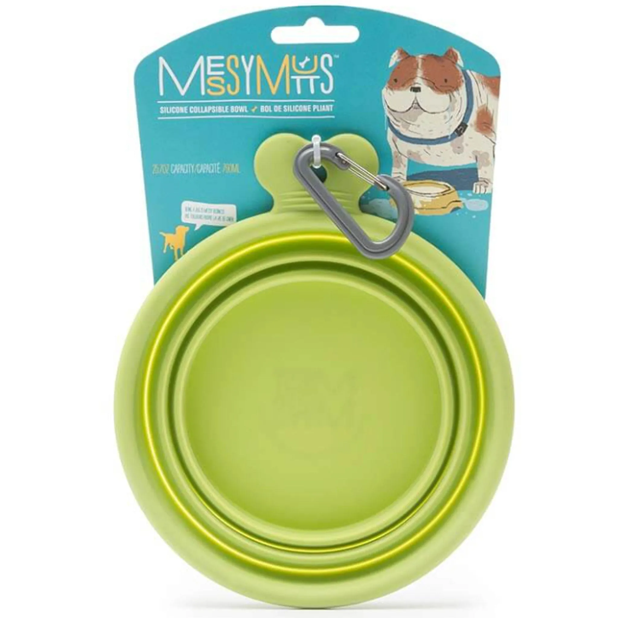 Messy Mutts Silicone Collapsible Bowl - Green