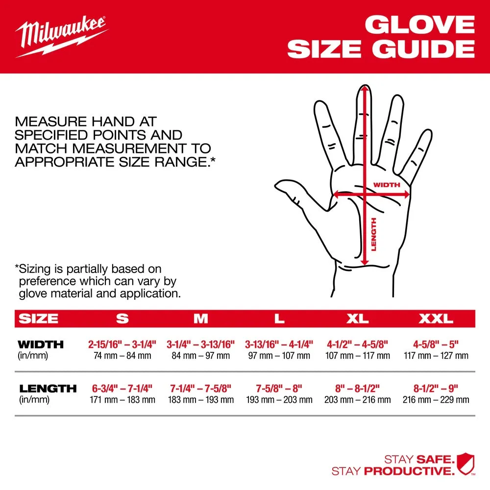 Milwaukee 48-73-0012 Goatskin Leather Gloves - Large