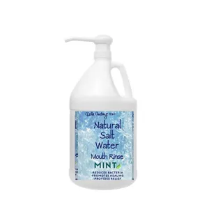 NATURAL HIMALAYAN SALT WATER RINSE, GALLON SIZE W/PUMP