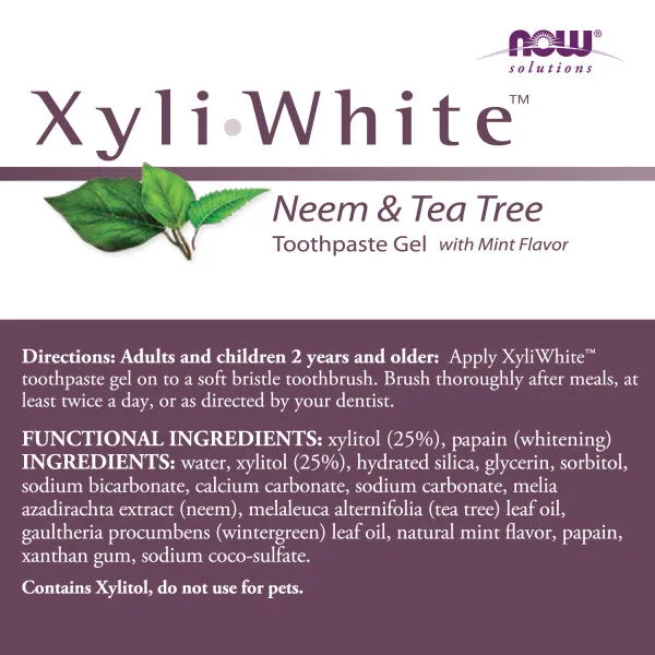 Now Solutions Xyliwhite™ Fluoride-Free Toothpaste Neem & Tea Tree 6.4oz