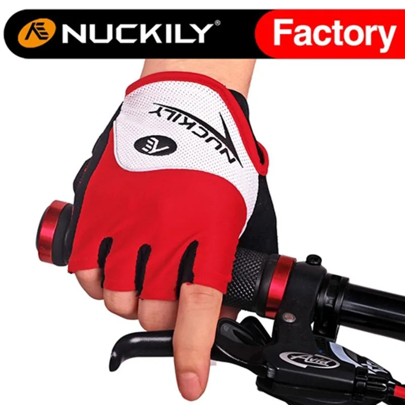 Nuckily Mycycology Half Finger Cycling Biking Motorbike Gloves - Red