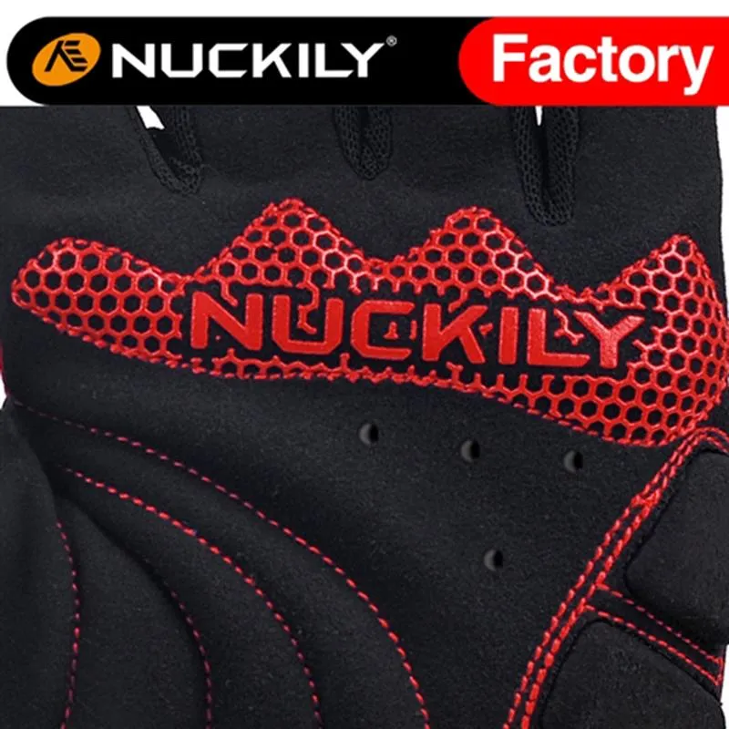 Nuckily Mycycology Half Finger Cycling Biking Motorbike Gloves - Red