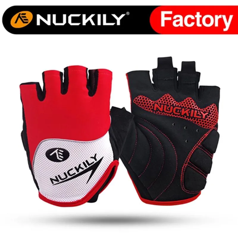 Nuckily Mycycology Half Finger Cycling Biking Motorbike Gloves - Red