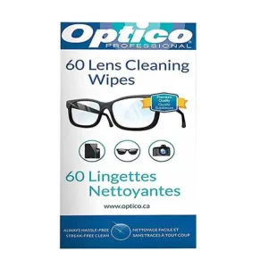 Optico Professional, Cleaning Wipes For Optical And Electronic Surfaces, 60 Wipes