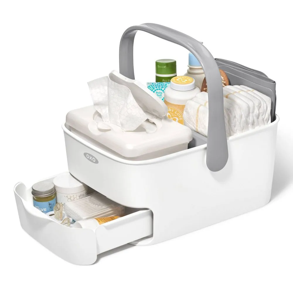 OXO Travel Diaper Caddy with Changing Mat - Gray