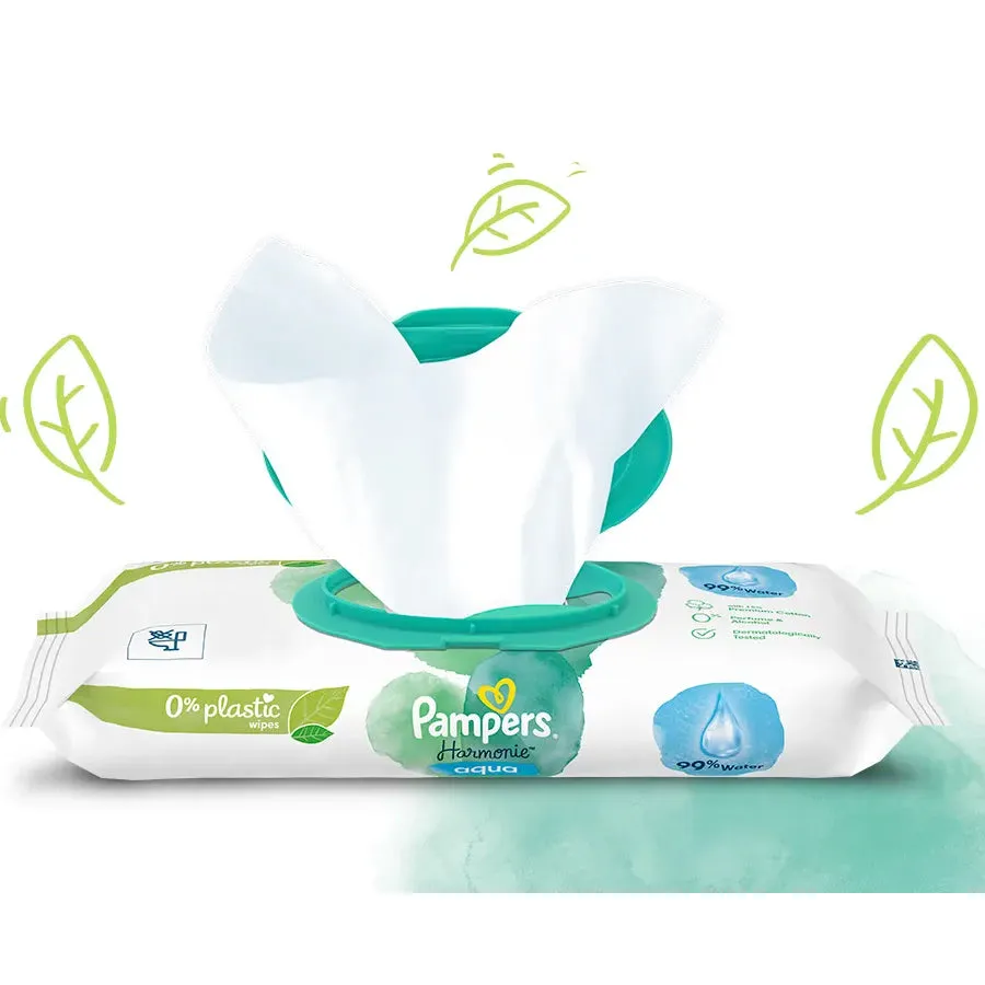 Pampers Harmonie Aqua Baby Wipes (48 Baby Wipes)