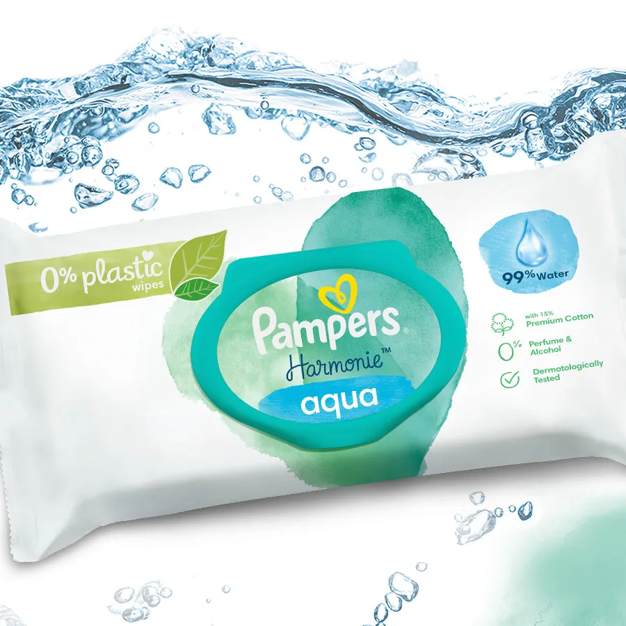 Pampers Harmonie Aqua Baby Wipes (48 Baby Wipes)