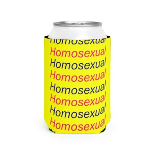 "Homosexual" Can Cooler Sleeve - Yellow