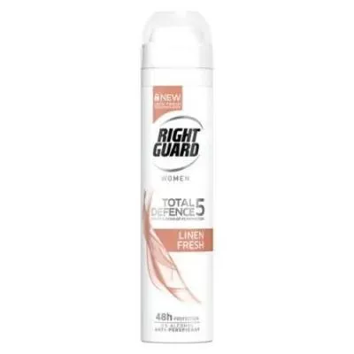 Right Guard Deodorant Spray Women Total Defence 5 Linen Fresh 250 ml