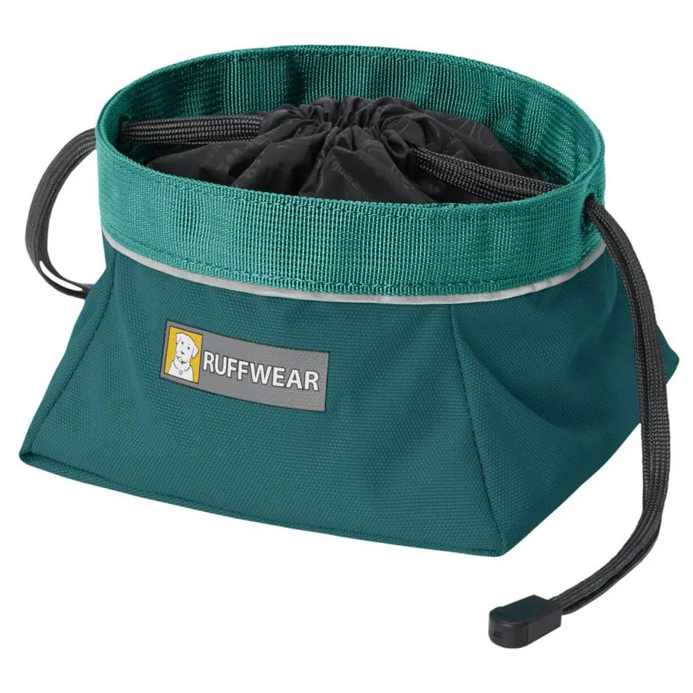 Ruffwear Quencher Cinch Top Collapsible Food & Water Dog Bowl (Tumalo Teal)