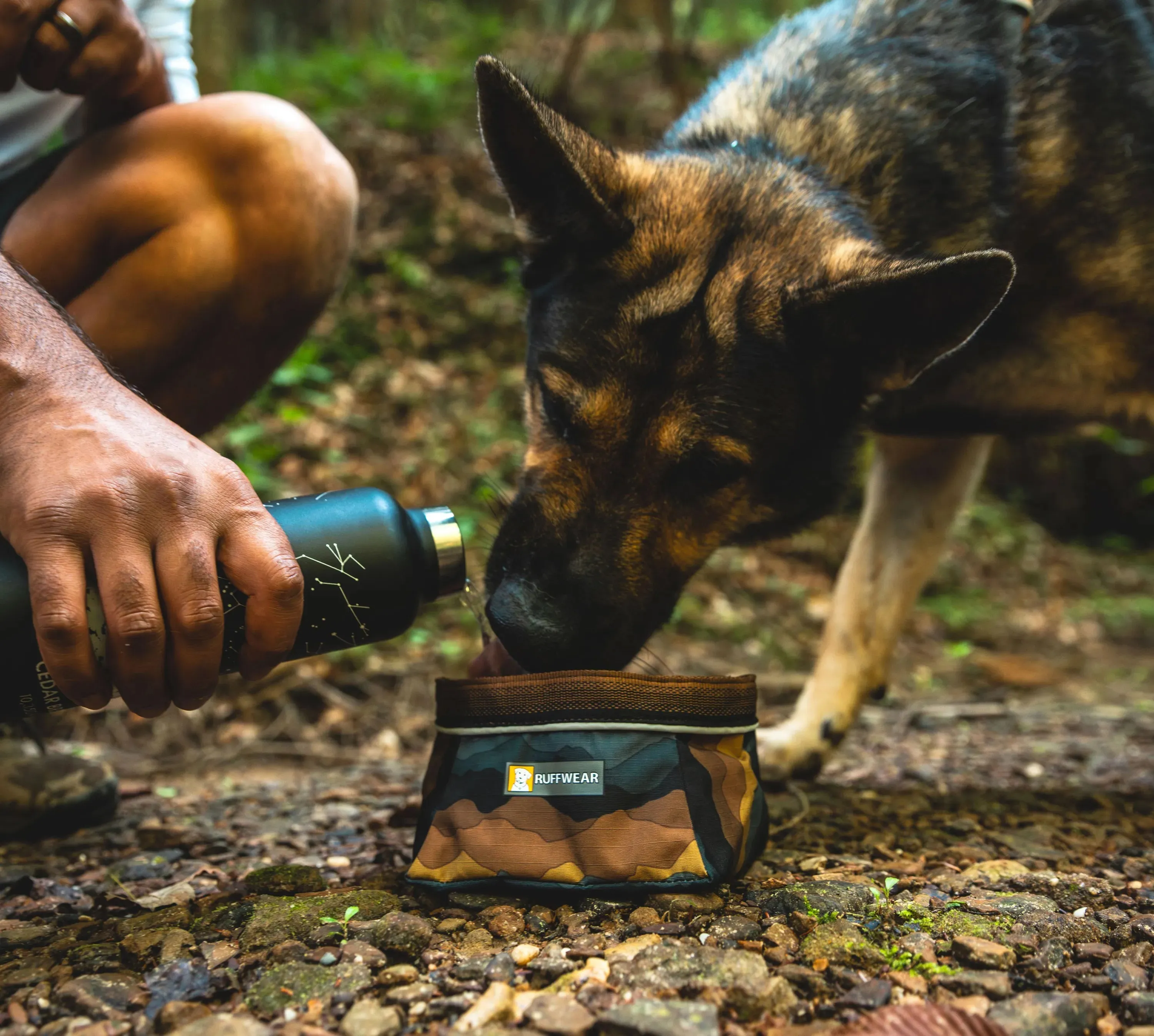 Ruffwear Quencher™ Collapsible Dog Food & Water Bowl (Spring Mountains)