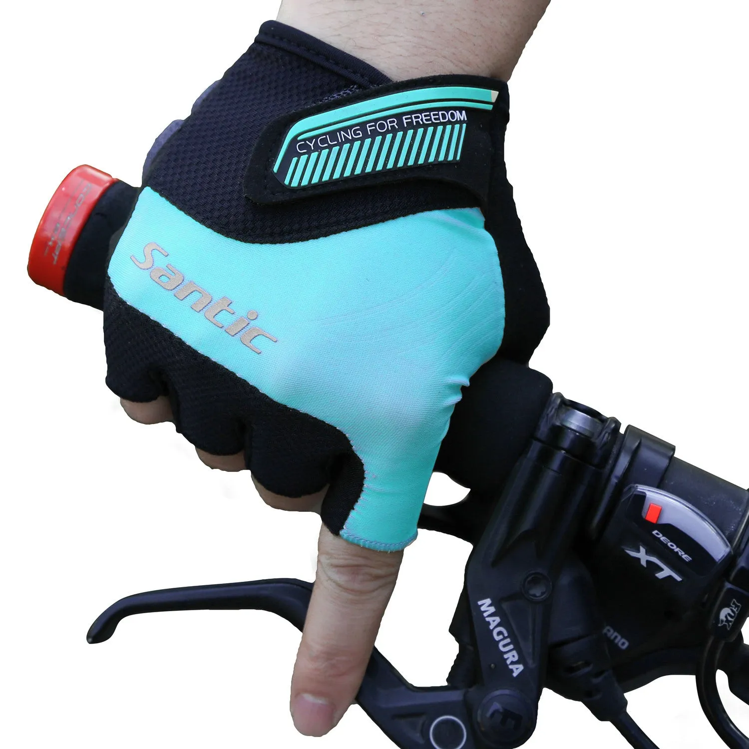 Santic Java Men Cycling Gloves Half Finger – Blue