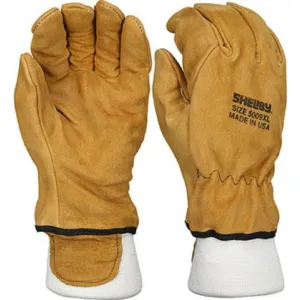 Shelby Specialty Gloves 5009-J Pigskin w/wristlet, Fed, Cal-Osha Glove, Tan, Jumbo, 1 Pair