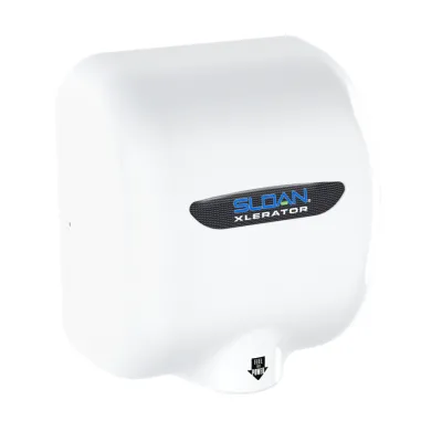 Sloan® XLERATOR™ EHD-502-PW Hand Dryer  - Polished White Epoxy on Zinc Alloy High Speed Automatic Surface-Mounted (208V-277V)