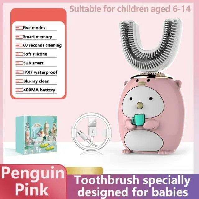 Smart Ultrasonic Silicone Toothbrush for Kids