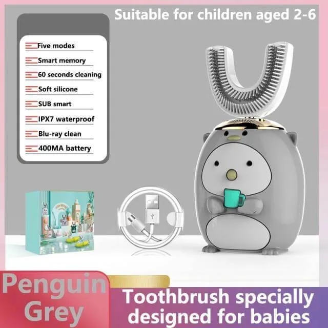 Smart Ultrasonic Silicone Toothbrush for Kids