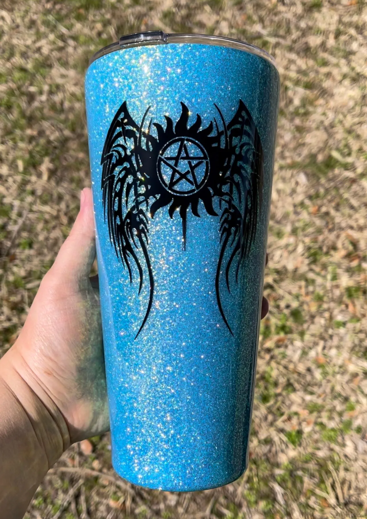 SPN 32oz Tapered Glittered Tumbler