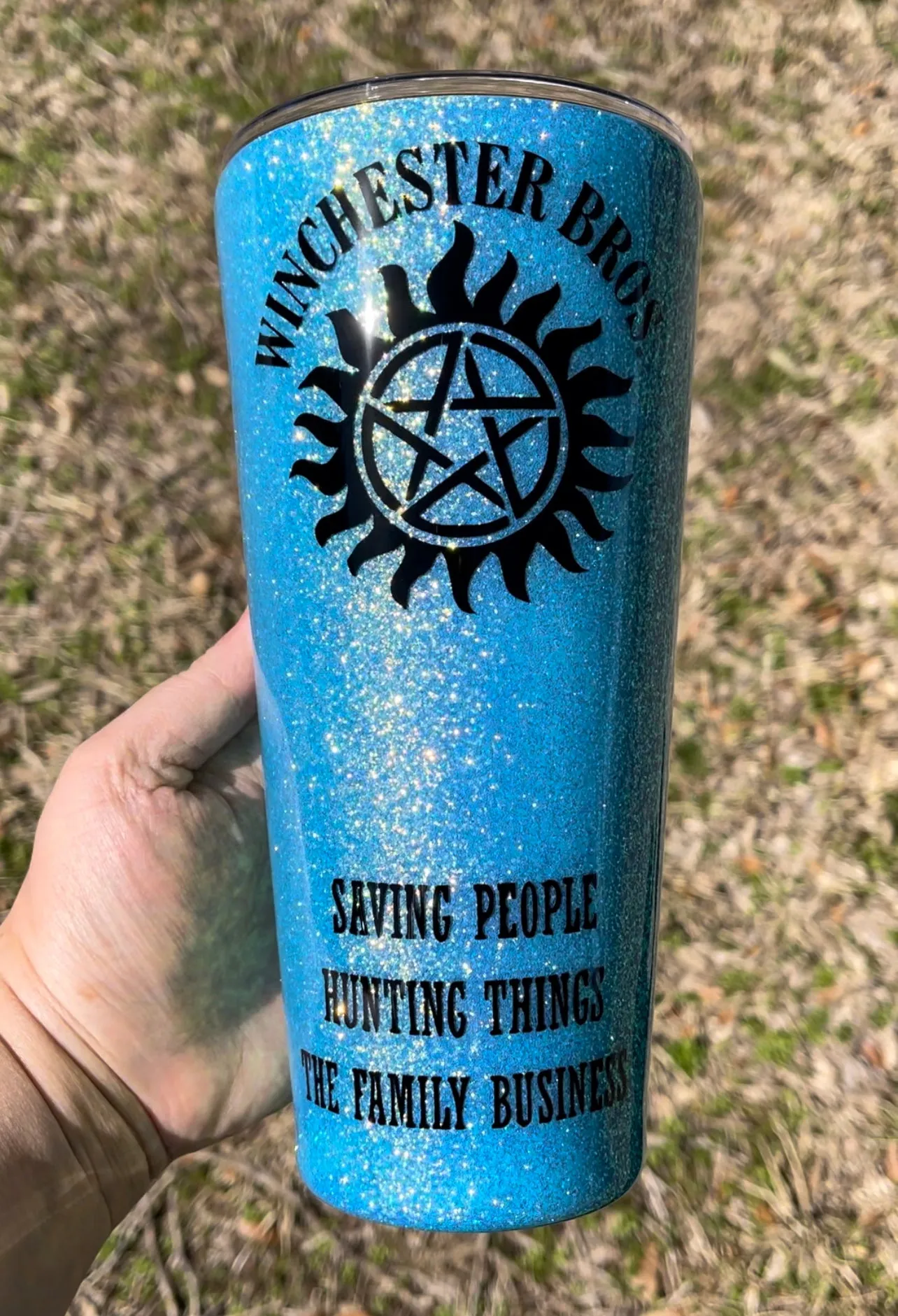 SPN 32oz Tapered Glittered Tumbler