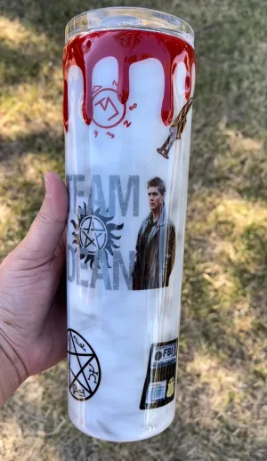 SPN Dean Themed 30oz Skinny Tumbler