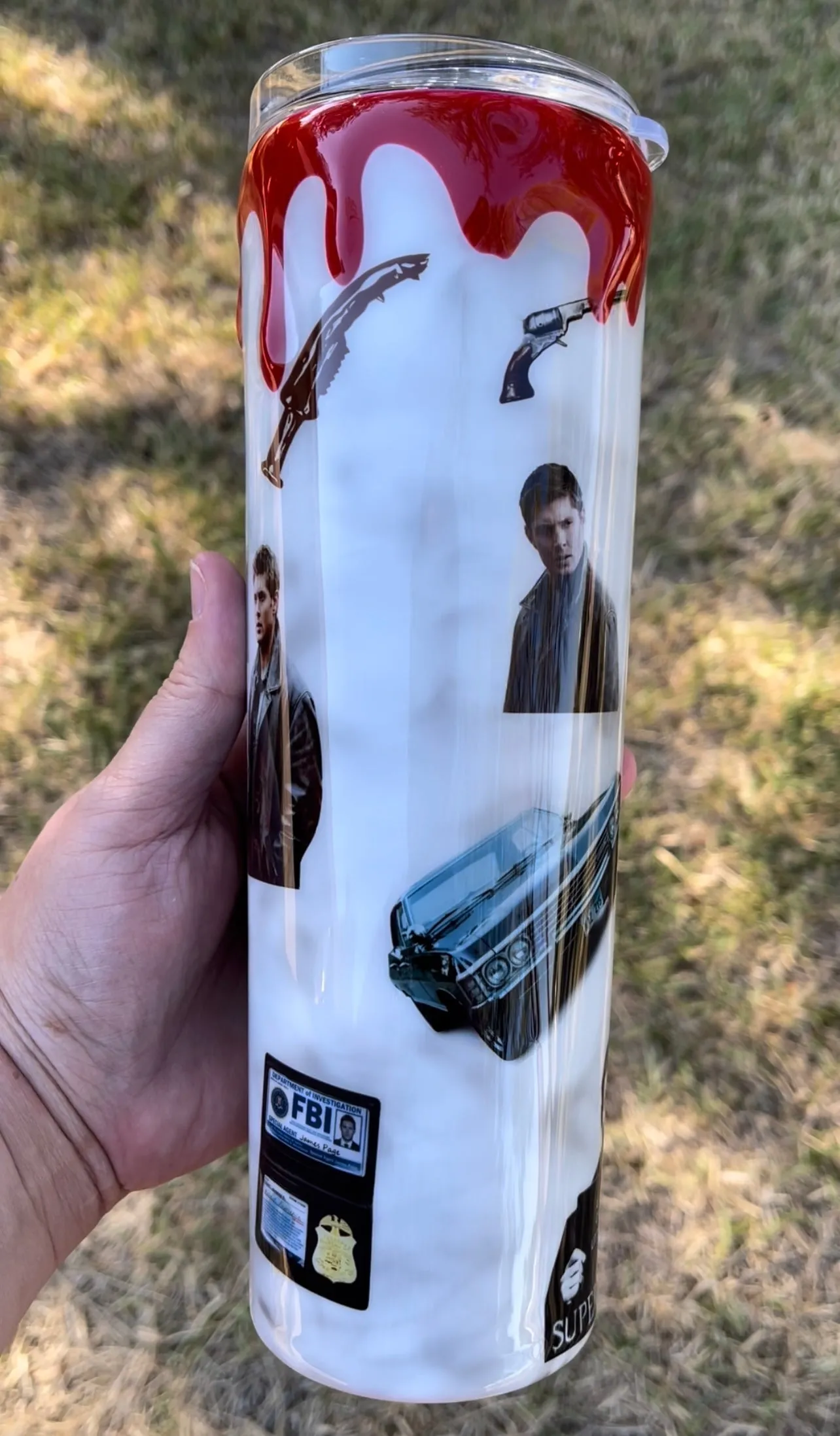 SPN Dean Themed 30oz Skinny Tumbler