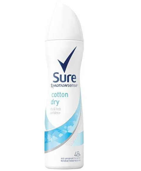 Sure Motionsense Women Cotton Dry 48H Anti Perspirant Deodorant Spray