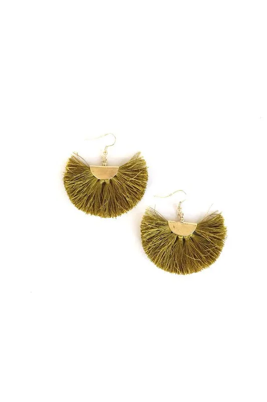 Tassel Half Moon Earrings~ FINAL SALE