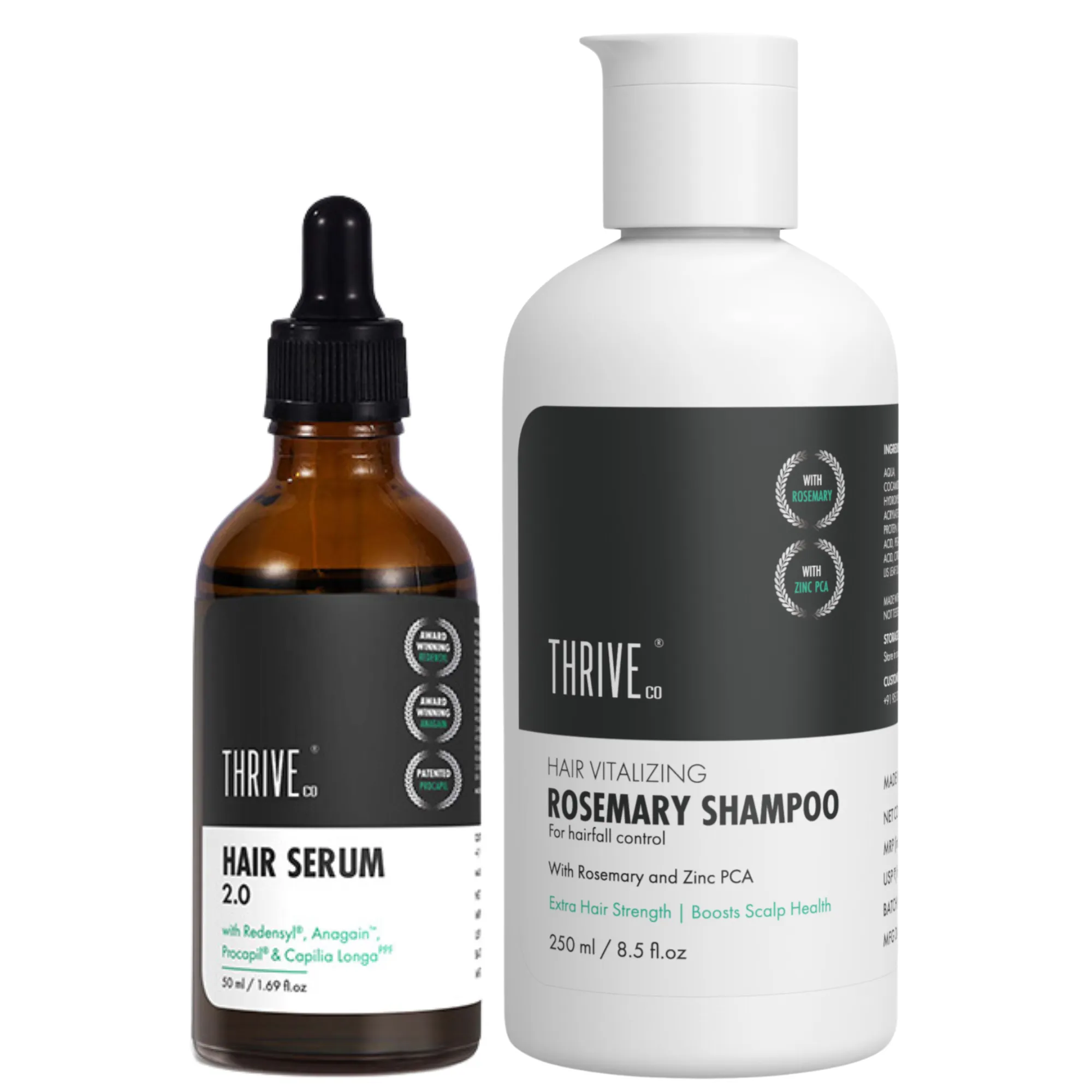 ThriveCo Restorative Hair Growth Kit: Hair Growth Serum 2.0 & Hair Vitalizing Shampoo