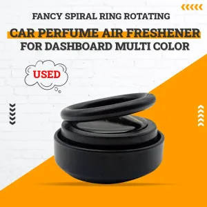 Used Fancy Spiral Ring Rotating Car Perfume Air Freshener For Dashboard Multi Color