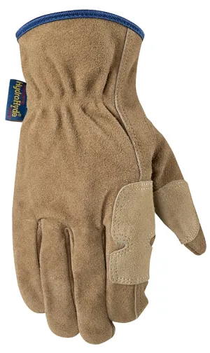 Wells Lamont HydraHyde 1019XL Fencer Gloves, Men's, XL, Keystone, Reinforced Thumb, Cowhide Suede Leather, Brown/Tan :PR: QUANTITY: 1